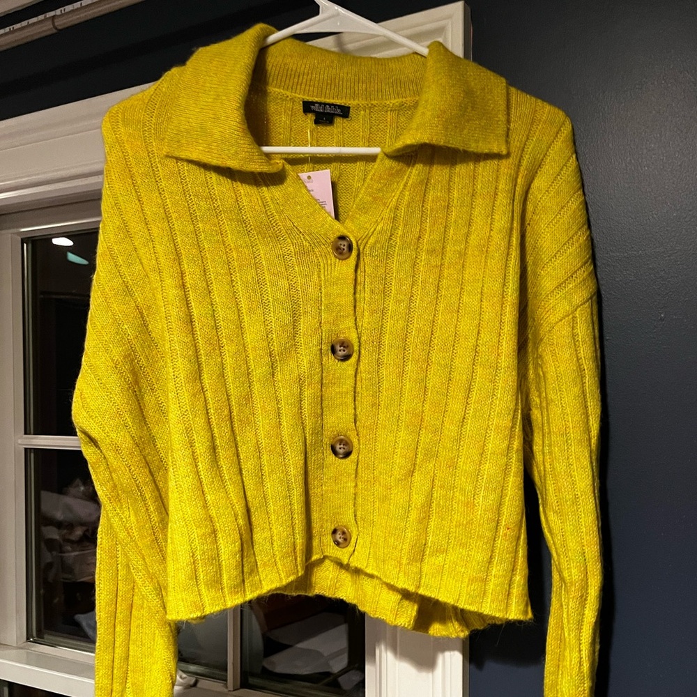 NEW WITH TAGS: Yellow/Green Wild Fable Sweater